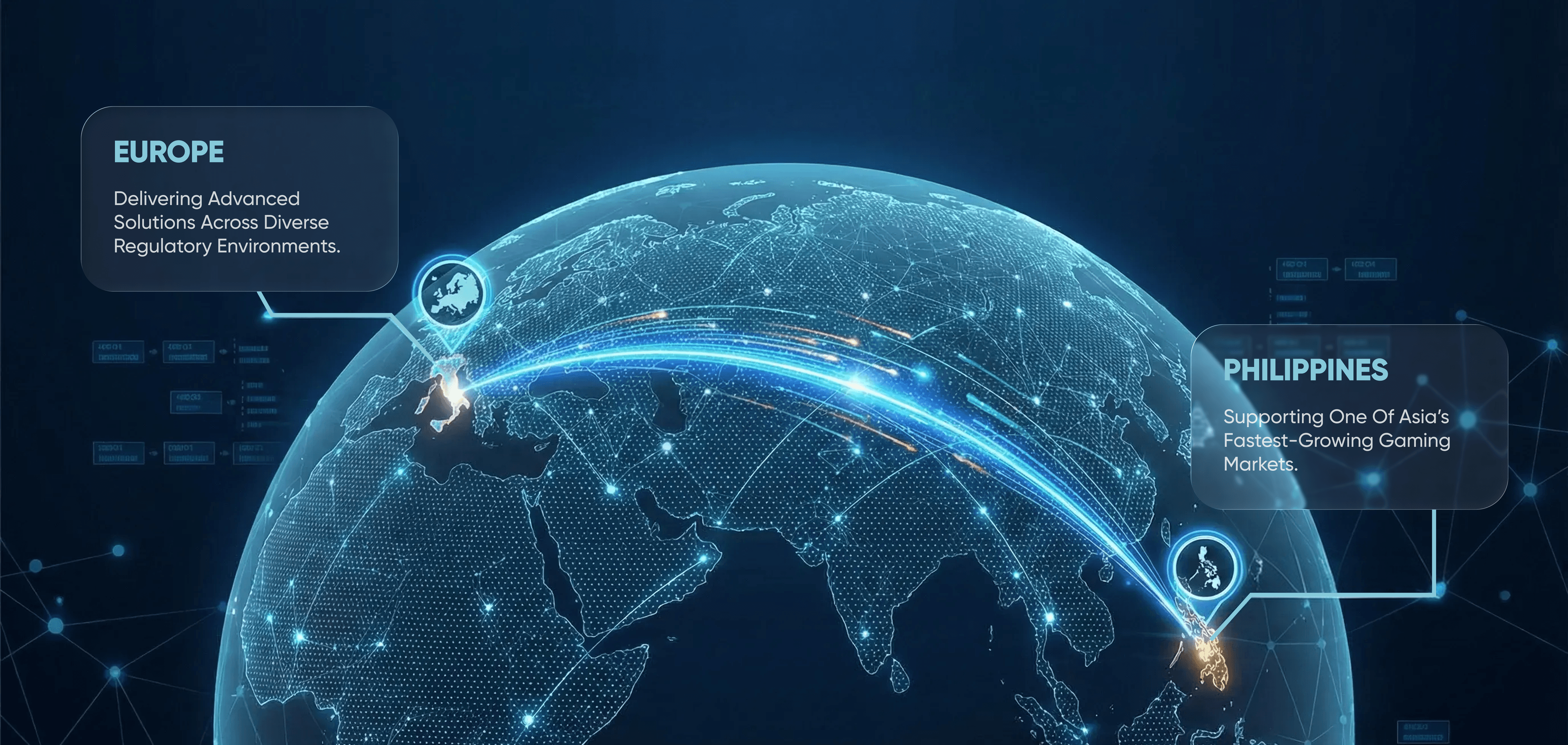 Global network - Europe and Asia connectivity